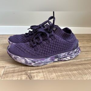 NoBull Project All Day Knit running Shoe purple reflective laces